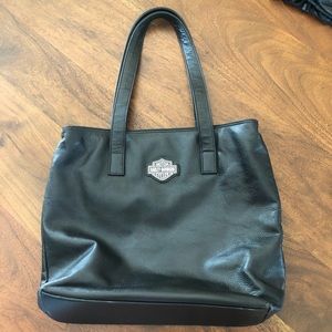 Black leather purse